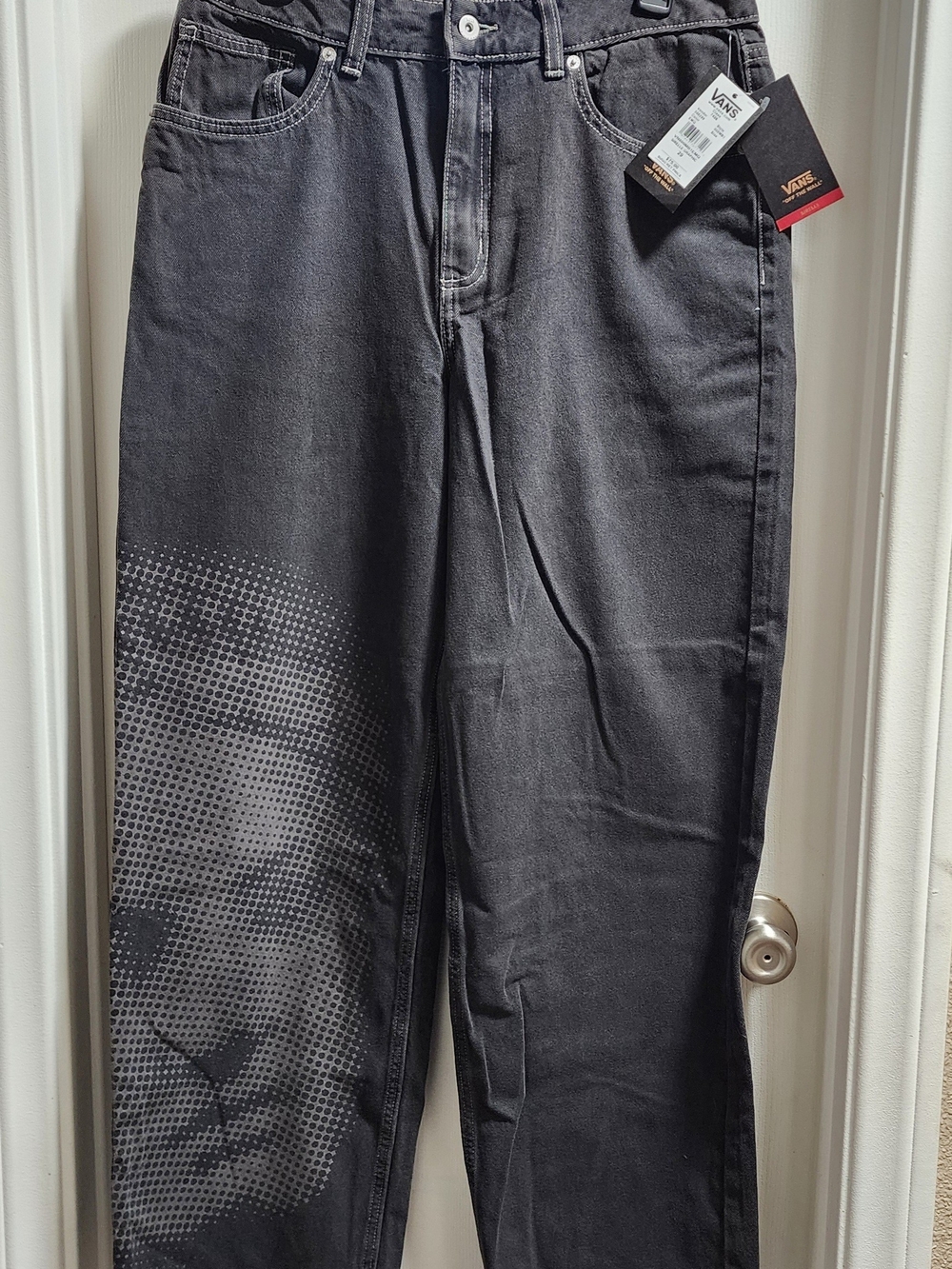 Vans Faded Black Jeans High-Waisted Wide Leg SIRELLE 5 POCKET GRAPHIC